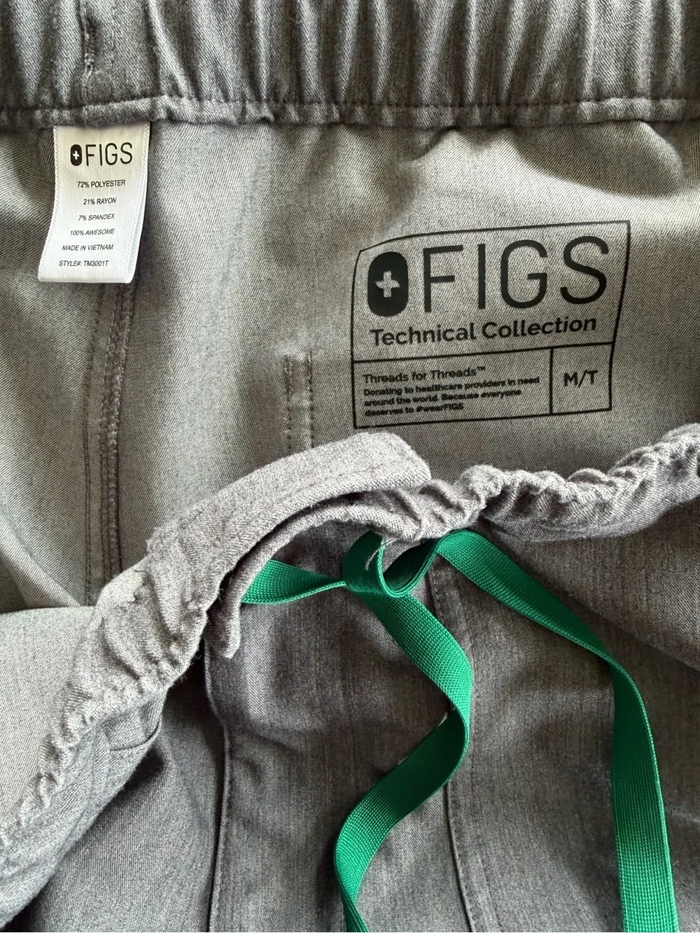 Figs Cairo Cargo Scrub Pants Graphite Grey Mens Size Medium Tall